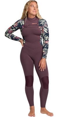 2026 Roxy Womens Swell Natural 3/2mm Chest Zip Wetsuit 26BW213508 - Black Multi